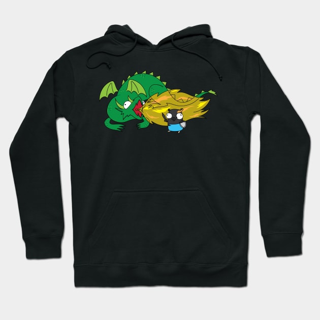 Gopher vs Dragon Hoodie by MariaNinfa